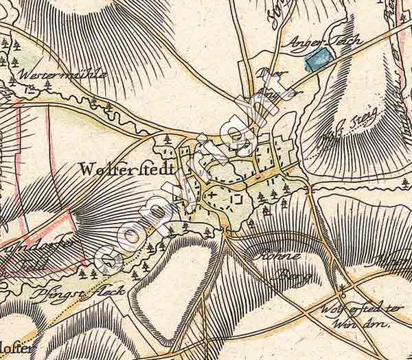Historische Karte von Allstedt 1790 / 1792